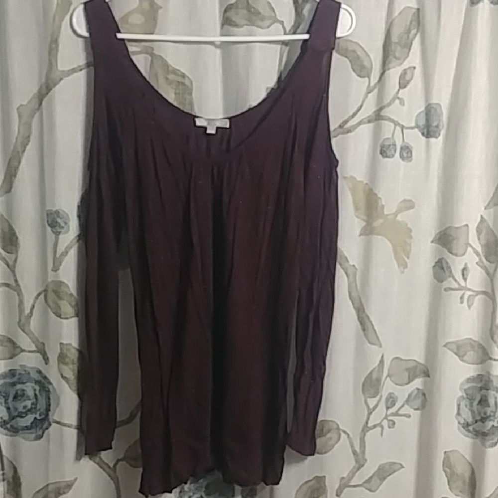 Women's Cold Shoulder Scoop Neck Top